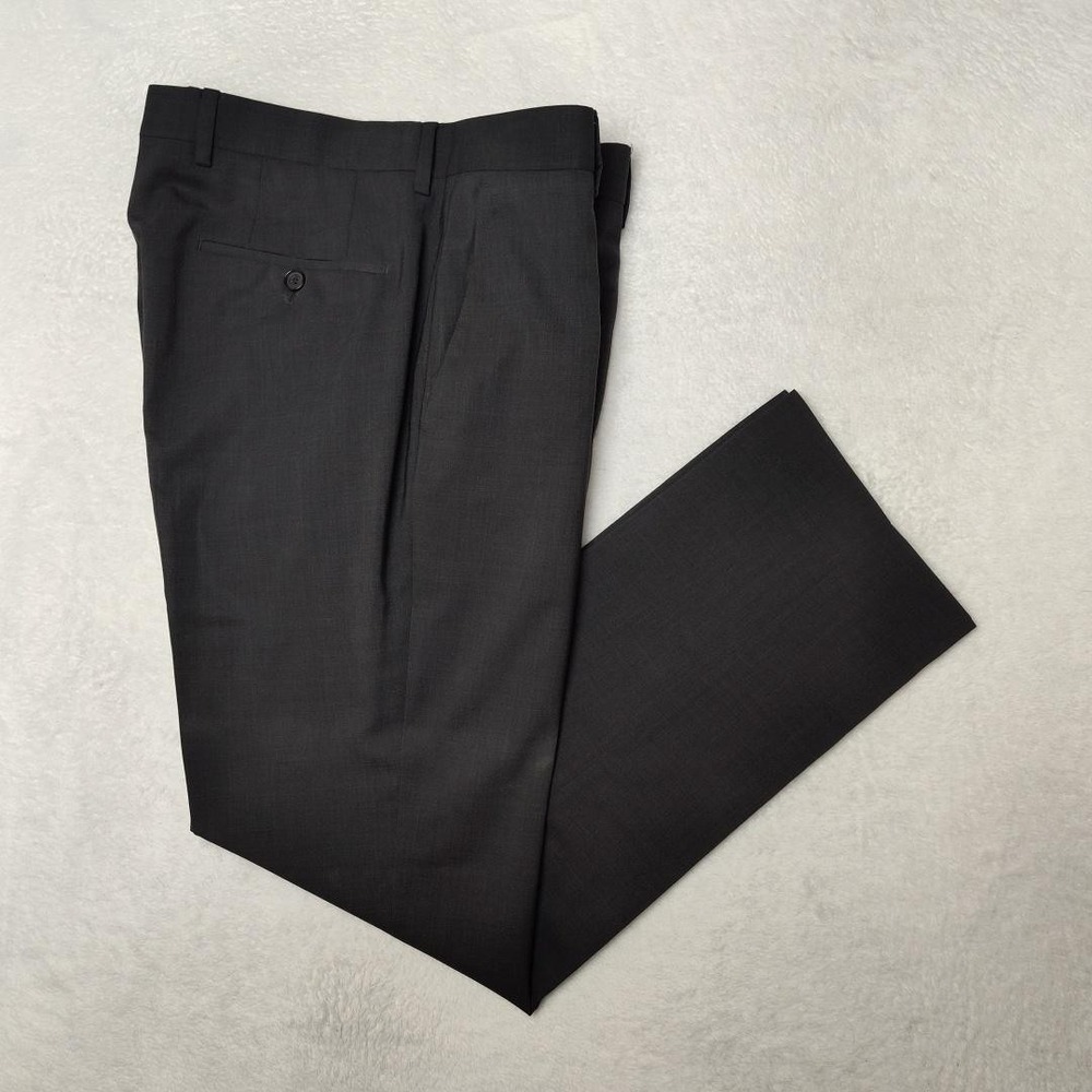 Hugo Boss Pants Mens 32x32 Gray Slim Wool Spandex Gibson Dress Trousers Suit